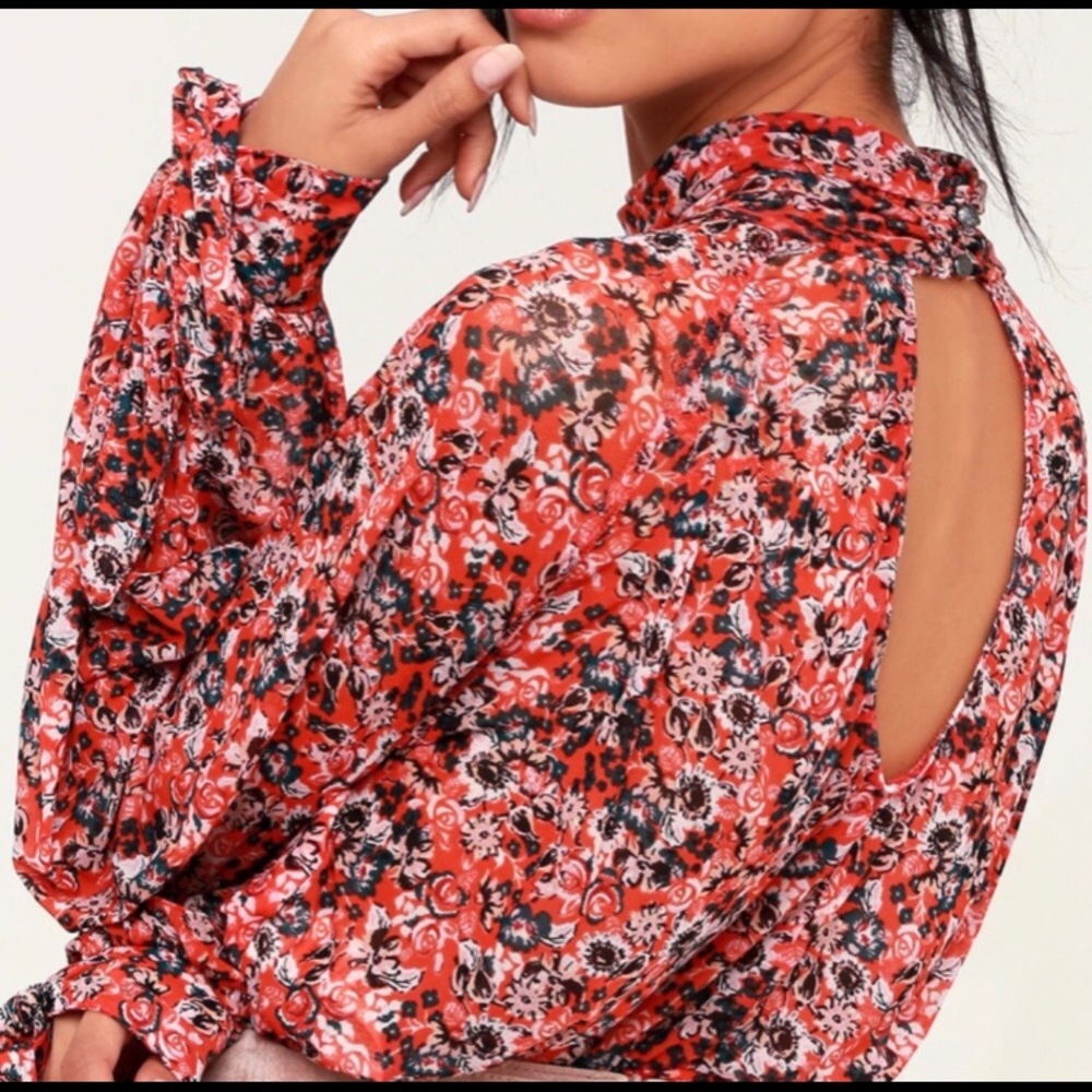 Free People All Dolled Up Crop Blouse NWT!